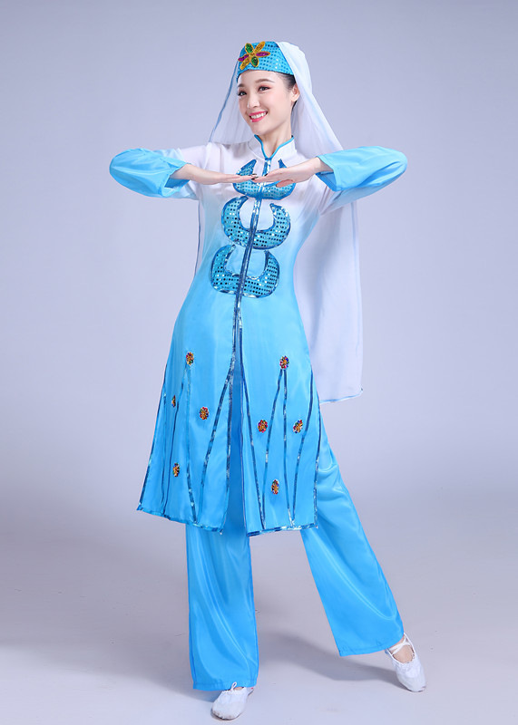 tpjg新款东乡族回族撒拉族服装女装舞蹈演出56个少数民族服饰保安族