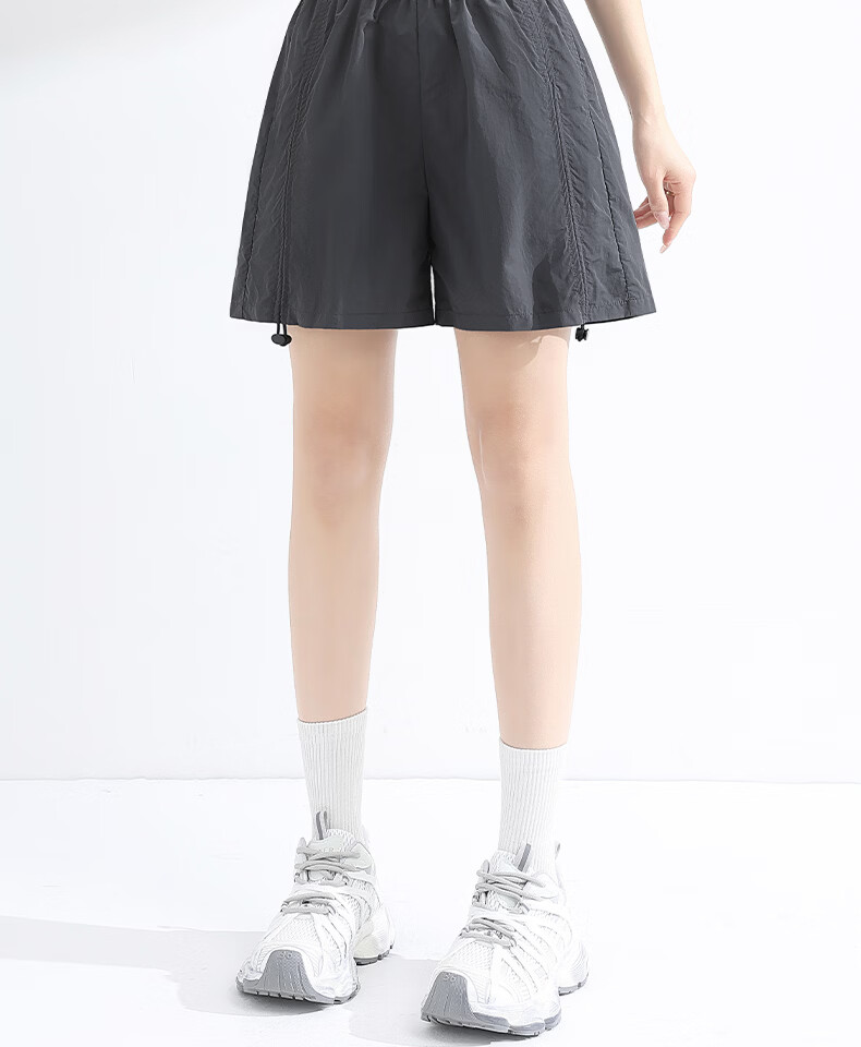 MINISO Women's Sports Shorts Summer 2026 New Thin Quick-Dry Casual Five-Point Wide-Leg Pants 16