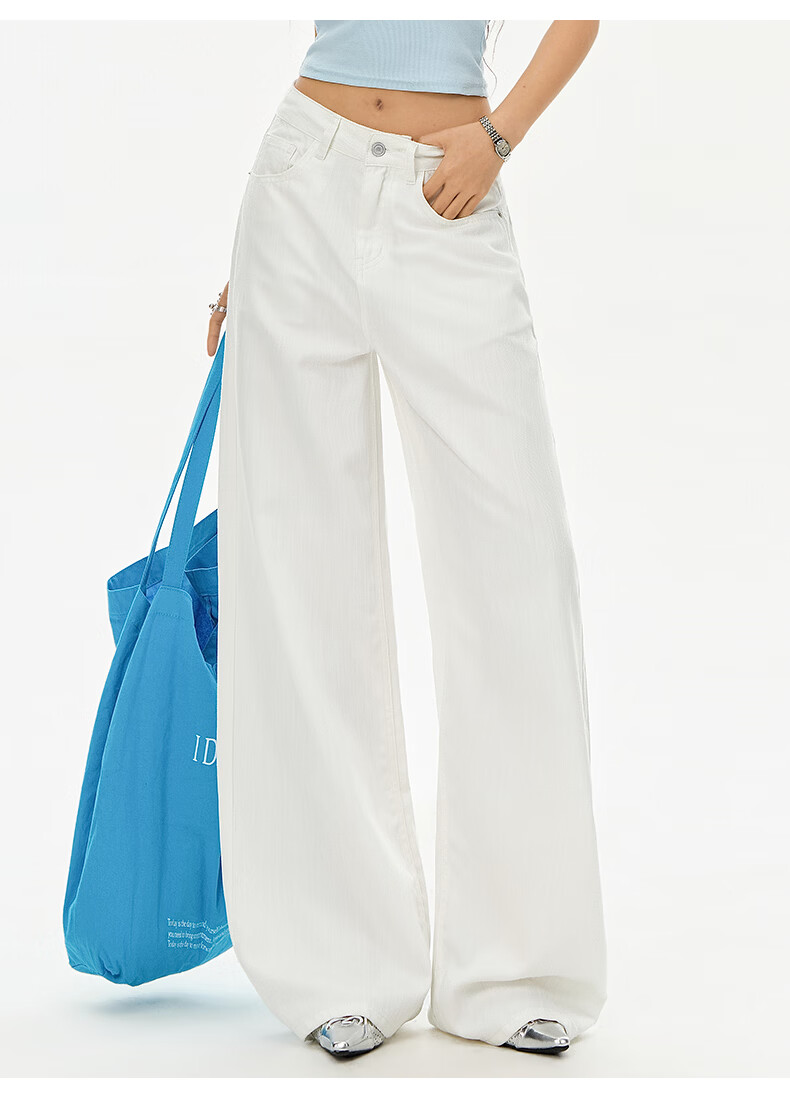 Boruilai Lyocell Summer Lightweight Three-Proof Denim Jeans for Women 2026 New Bamboo Texture White Casual Wide-Leg Pants 22
