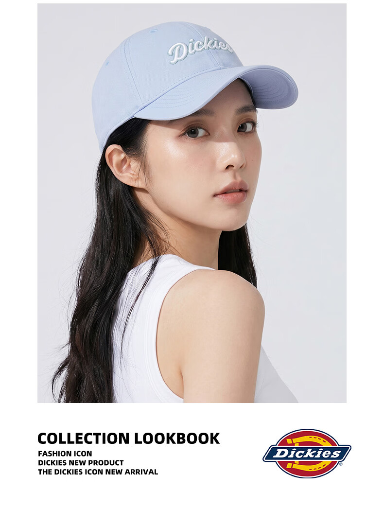 Dickies New Retro Baseball Cap Unisex Soft Top Pure Cotton Duckbill Hat Navy Blue 13