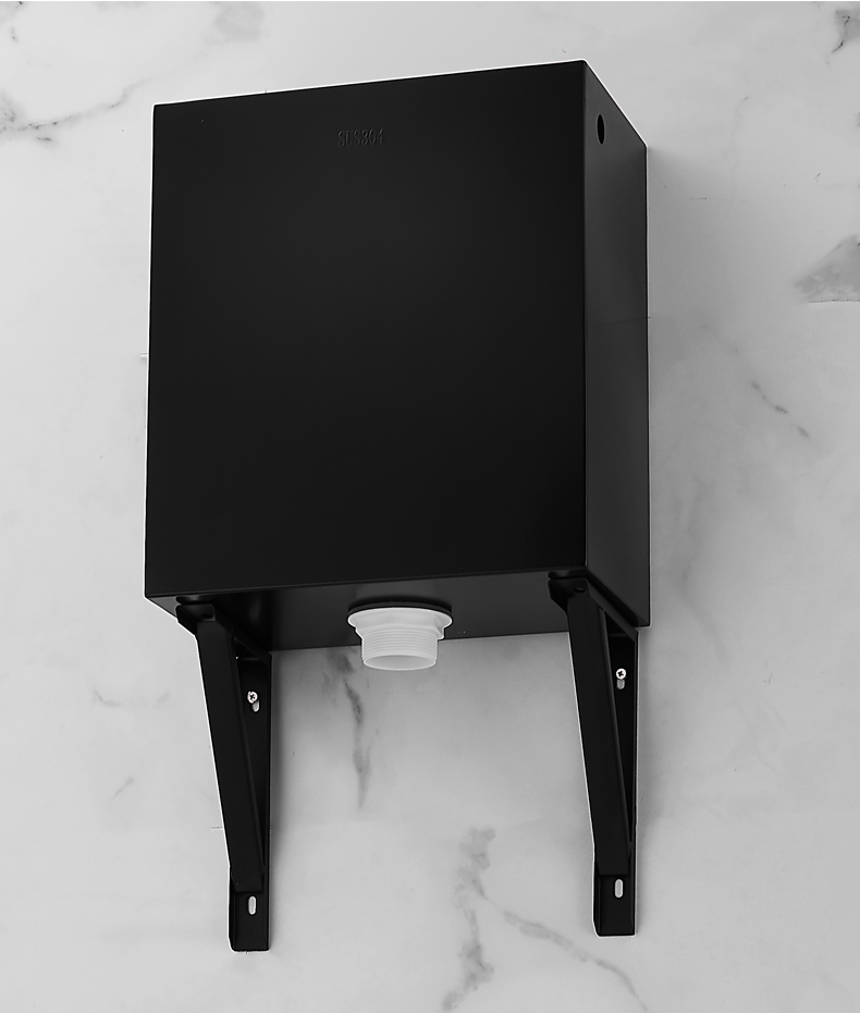 学校公厕沟槽水箱自动冲水厕所蹲便器蹲坑挂墙式不锈钢手拉绳水箱 304