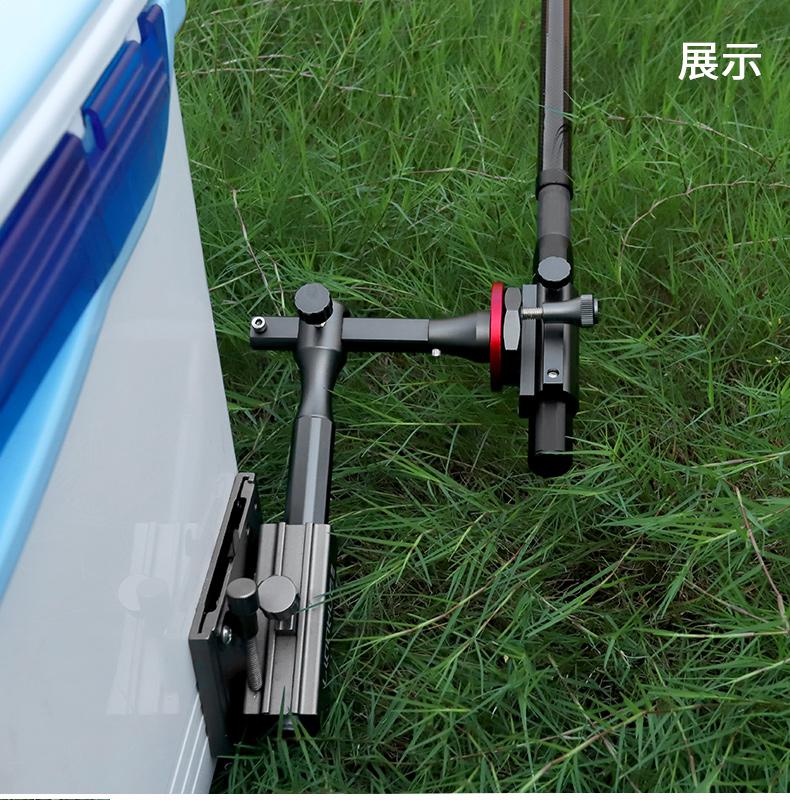 柚斯钓箱炮台拐弯支架钓箱拐角炮台架钓椅配件拐弯转角鱼竿支架双头双