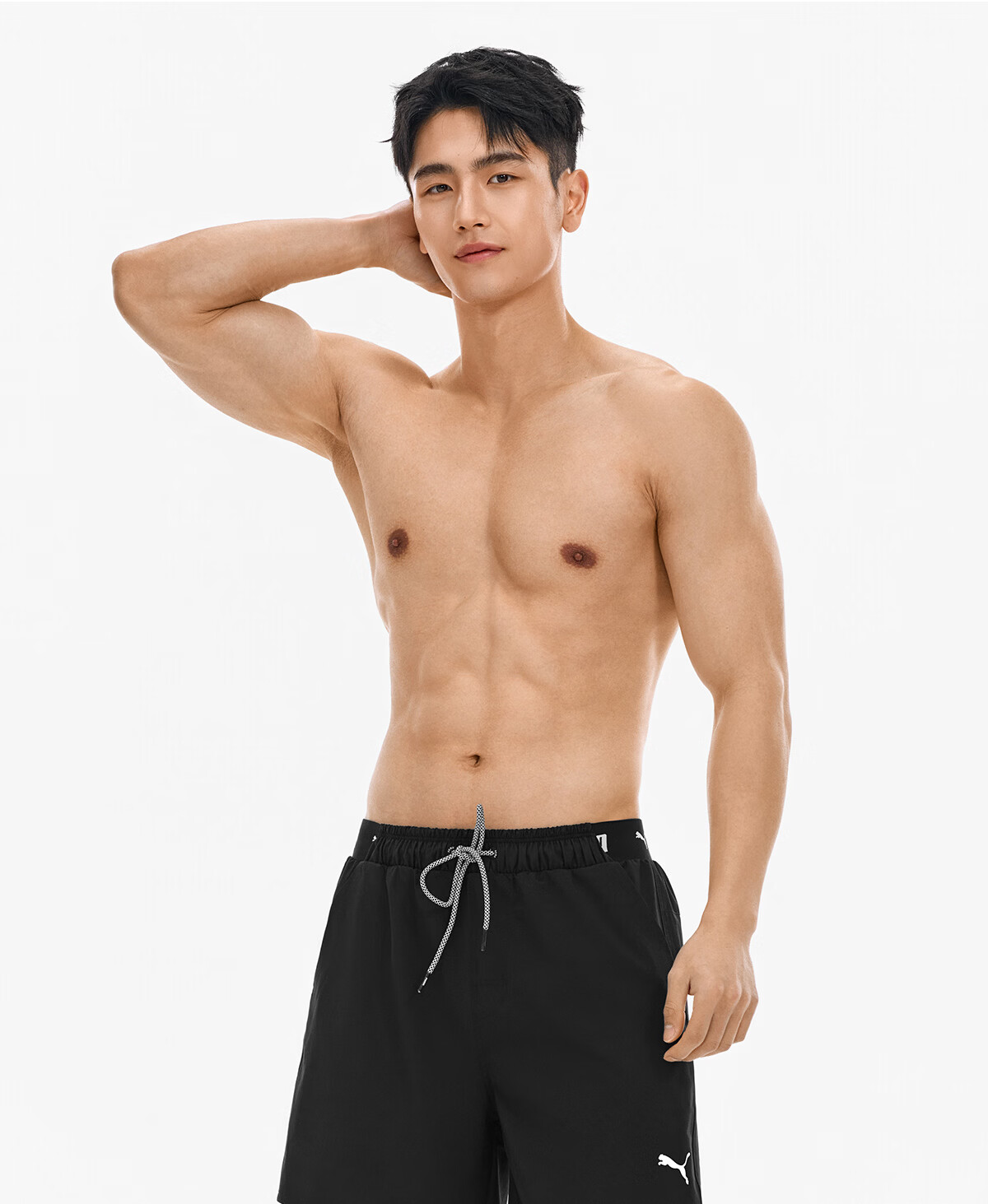PUMA Men's Double-Layer Quick-Dry Beach Swim Shorts Loose Fit Anti-Embarrassment Water and Land Swimwear for Vacation and Hot Springs 26
