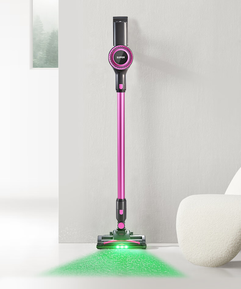 SUPOR Handheld Vacuum Cleaner for Home Use [15x Green Light Dust Detection] All-In Vacuum And Mop with Three Functions, Car-Mounted Wireless Anti-Tangling Long Battery Life High Suction Power Lightweight Design Wet And Dry Dual-Use V8 2