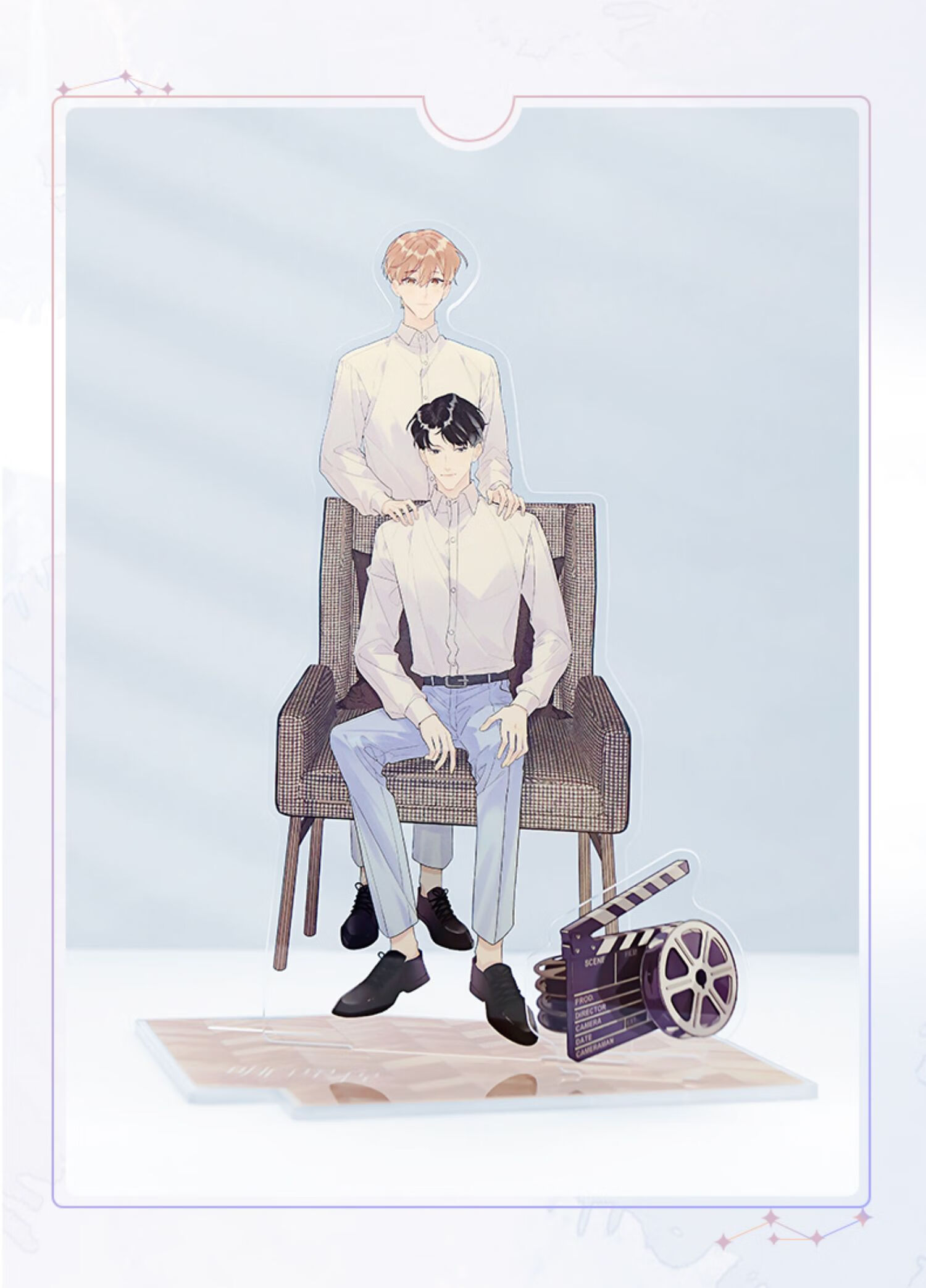 官谷 明日星程漫画二次元周边夏星程杨悠明双人场景大立牌摆件 拍戏款