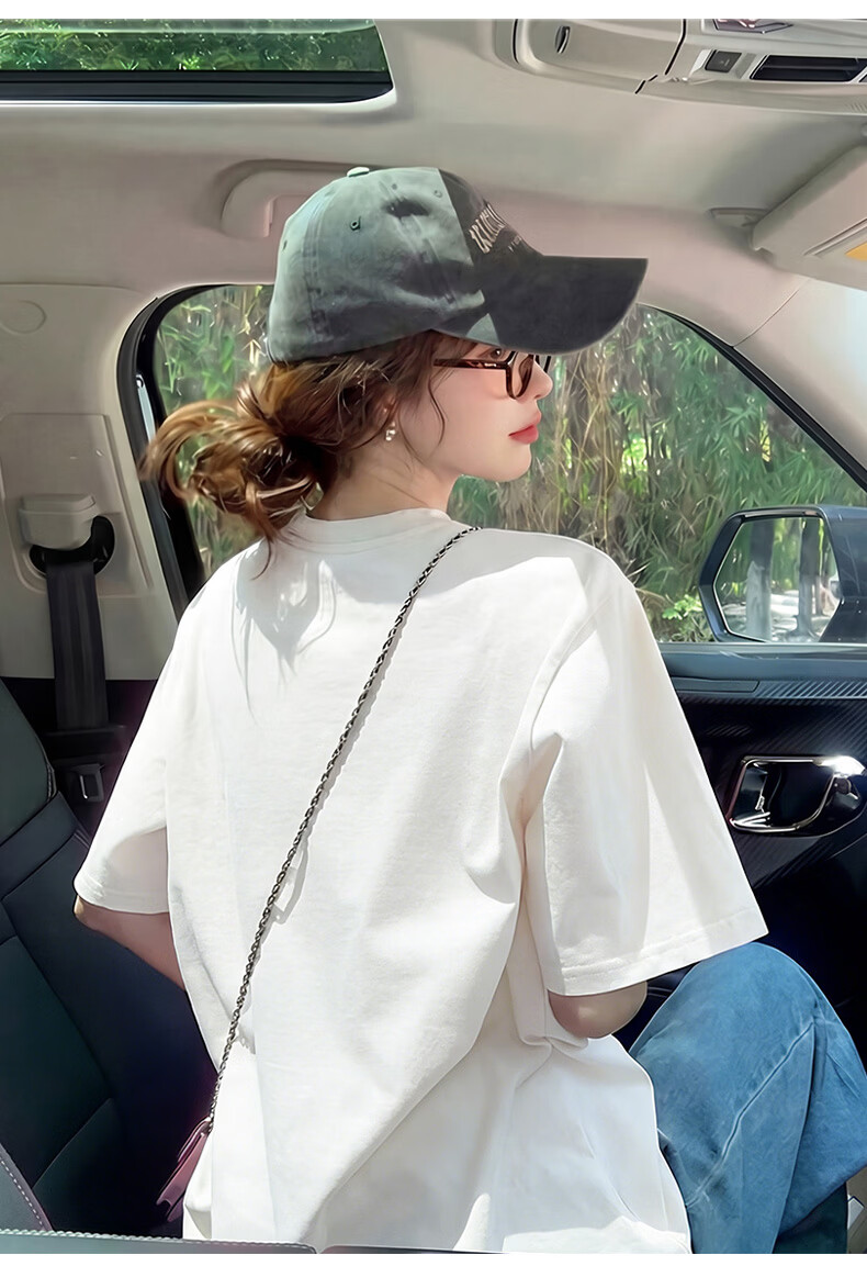TonLion 2025 Summer Women's Crew Neck Front Text Print Short Sleeve T-Shirt 11