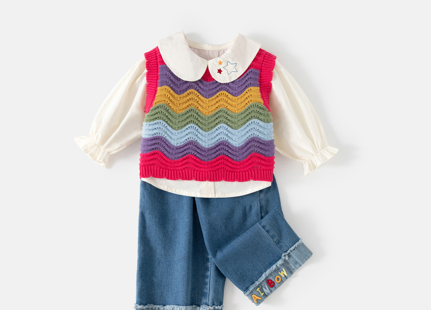 Banxidi Girls' Spring Outfit 2026 New Fashionable Baby Vest and Pants Children's Princess Clothing Spring Kidswear 2