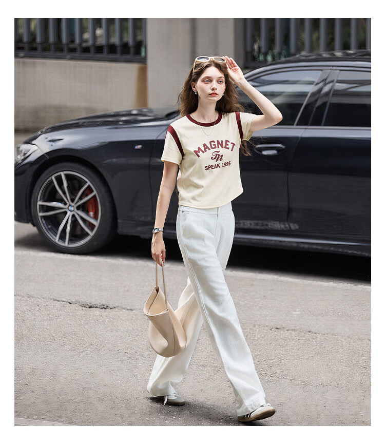 TonLion 2026 Summer New Women's Short Sleeve T-Shirt Unique Design Beautiful Youthful Petite Crop Top 7