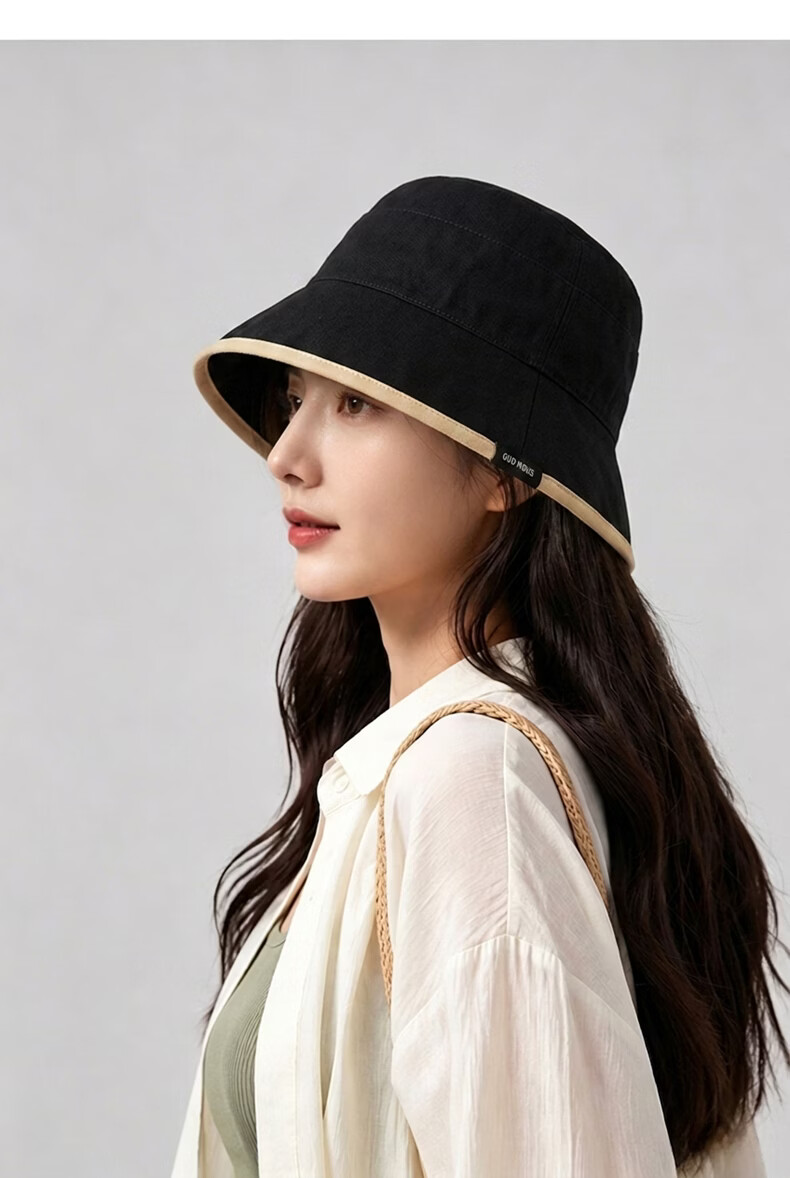 YUYULA Women's Summer Sunshade Hat Outdoor UV Protection Wide Brim Reversible Face-Slimming Bucket Hat 8