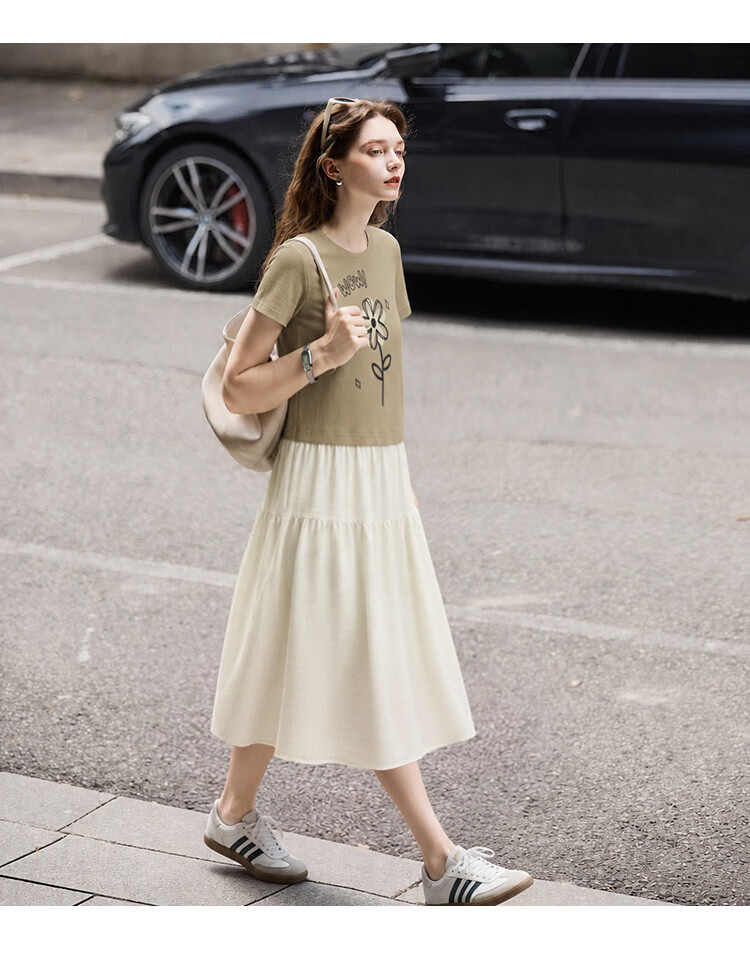TonLion 2026 New Spring Summer Women's Dress Knitted Patchwork Early Spring Korean Style Fashionable Elegant 10