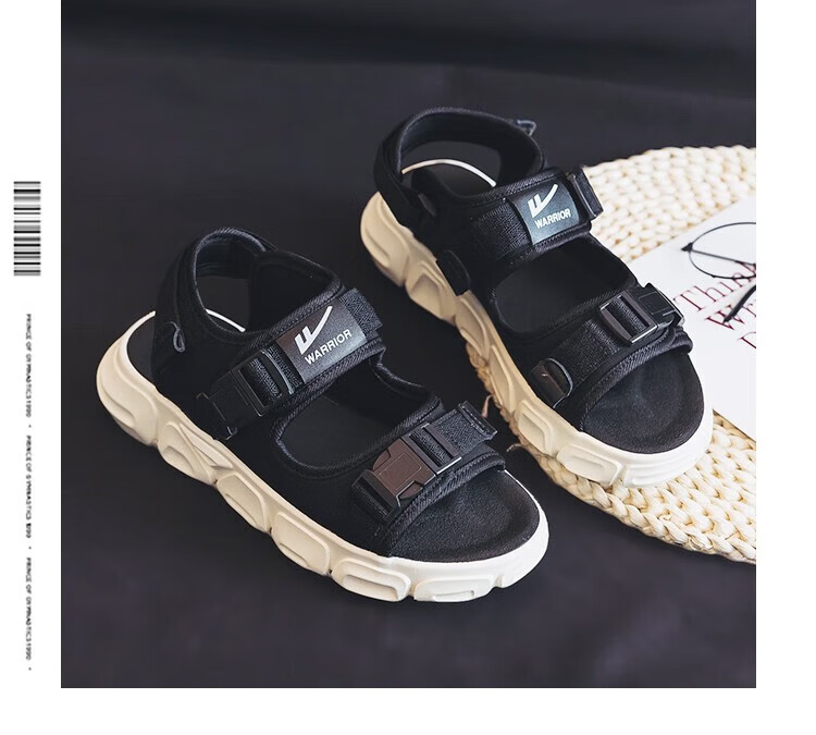 Warrior Men's Sandals 2026 Summer New Trendy Beach Shoes Water-Resistant Hiking Shoes Casual Couple's Sandals 10