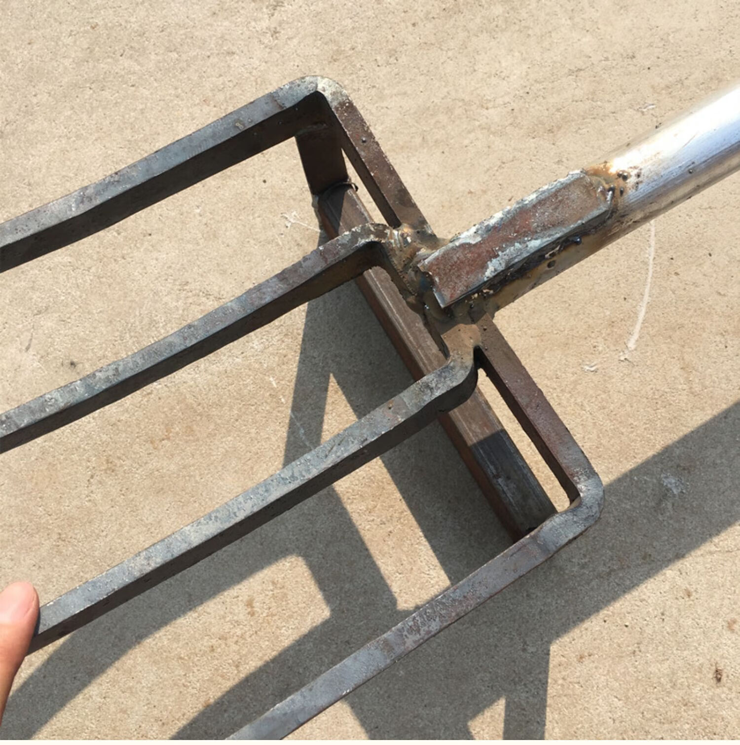 园林艺翻土工具挖蒜红薯姜挖药材开荒钢叉锄 五齿锻打翻地工具【图片