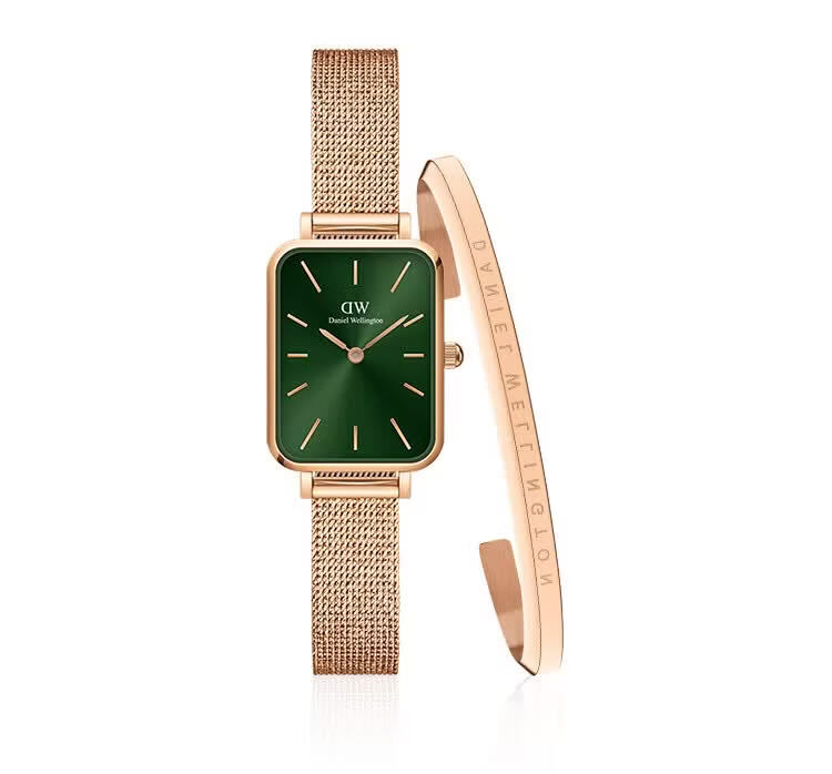 Daniel Wellington DW Women's Vintage Square Dial Small Green Quartz Watch Gift Box Birthday Present for Girlfriend DW445 3