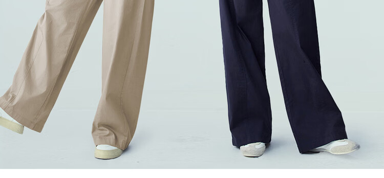 Giordano Women's Loose Fit Pants 2026 New Minimalist Wide Leg Drawstring Elastic Waist Casual Trousers 05416347 11