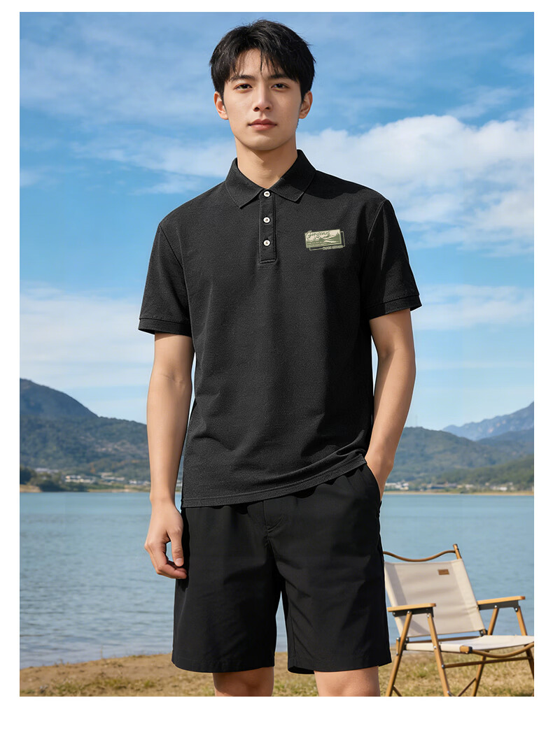 Baleno Summer Men's Polo Shirt Casual Short Sleeve 2026 New Business Basic Loose Fit Collared Top 13