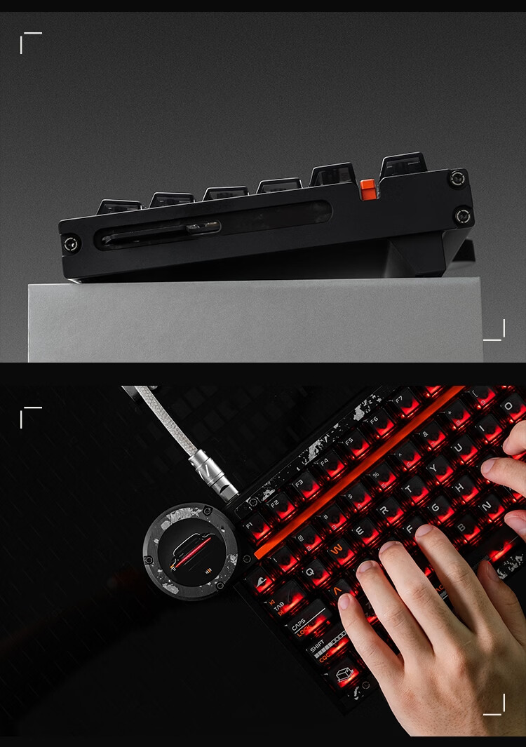Angry Miao BE745 Magnetic Axis Keyboard Battleye R2 Gaming Peripheral Keyboard 75% Layout 63+F Keys Damascus Silver 23