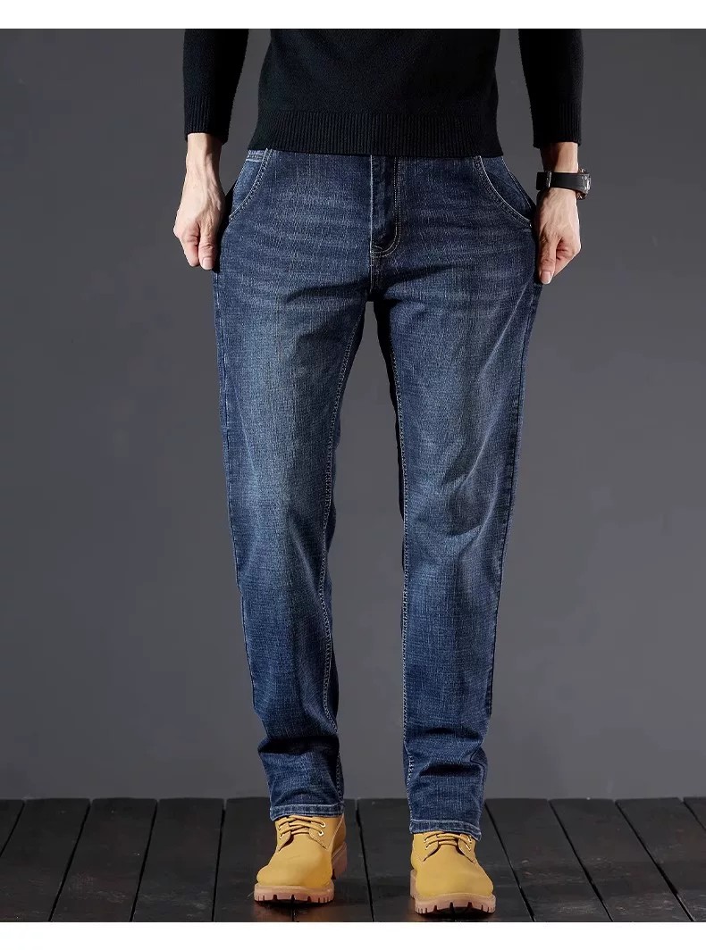 Jeanswest Men's Jeans Spring Summer New Loose Straight High-End Trendy Stretch Vintage Casual Pants 13