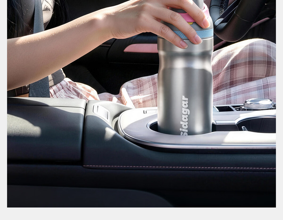 Shidajia Insulated Water Bottle for Women High-Value 2026 New Dual-Drink Car Sports Fitness Straw Cup 10