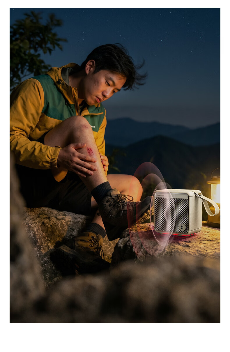 UGREEN M3 Bluetooth Speaker【New Release】20W High Power Outdoor Camping Portable Waterproof Bass Wireless Bluetooth Ambient Light HiFi Stereo Surround Sound 25
