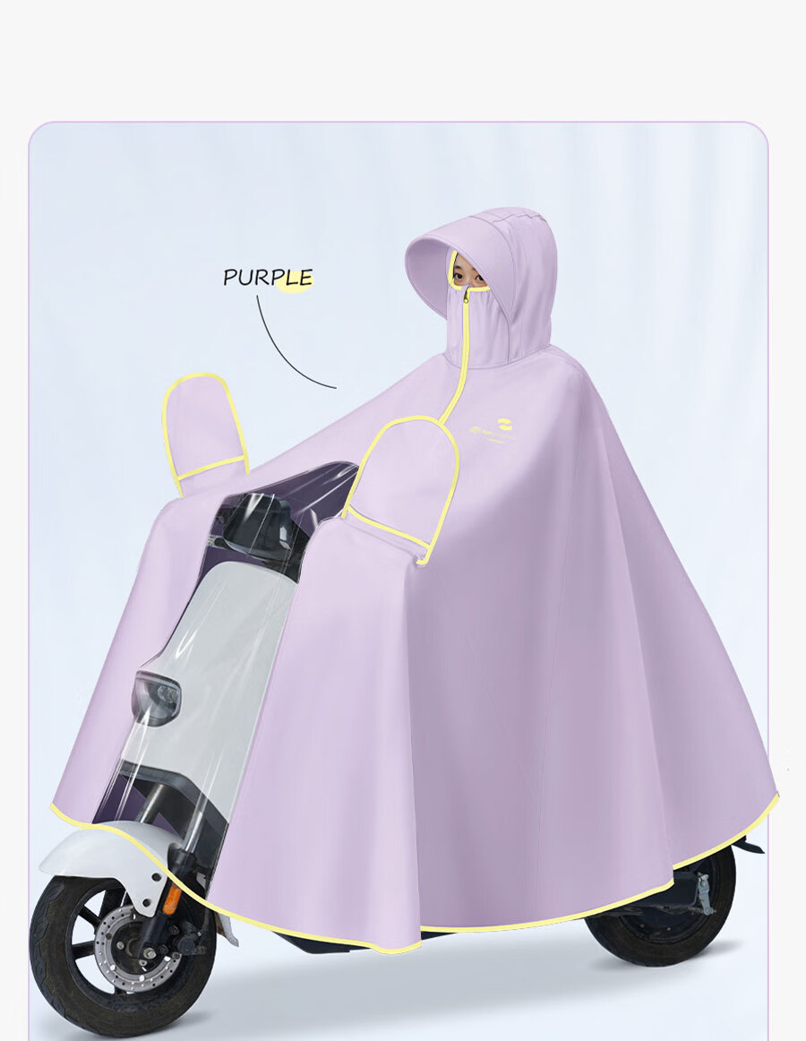 Zhengyu Electric Scooter Raincoat Double Person Special Parent-Child Extra Large Thick Long Full Body Heavy Rain Motorcycle Riding Rain Poncho 37