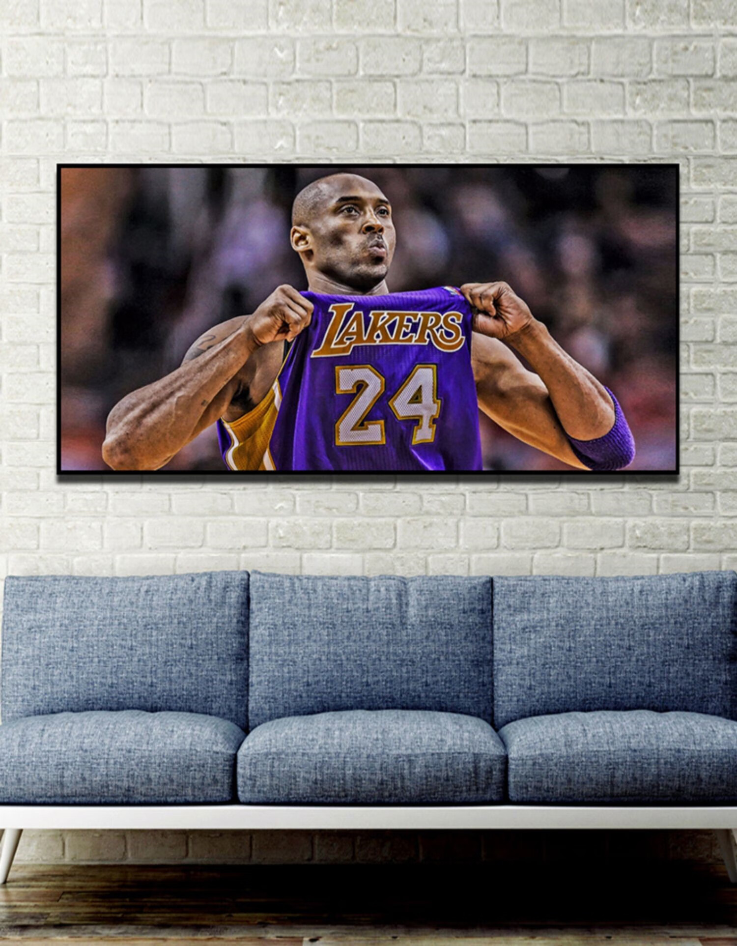 科比库里乔丹海报客厅立体背景墙装饰挂画卧室壁画 e-湖人全队照 40