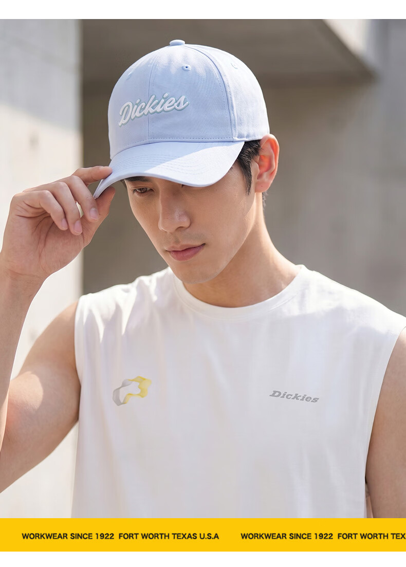 Dickies New Retro Baseball Cap Unisex Soft Top Pure Cotton Duckbill Hat Navy Blue 14