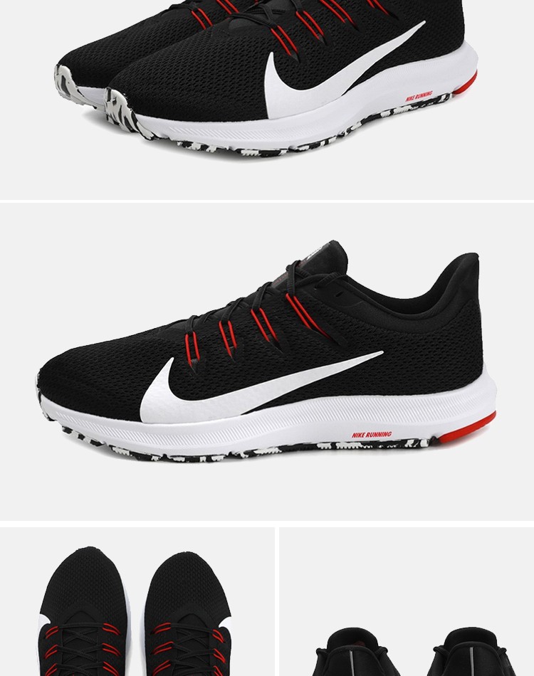 quest2 二代飞线黑色男女鞋透气网面运动跑步鞋 ci3787 粉玫瑰金ci