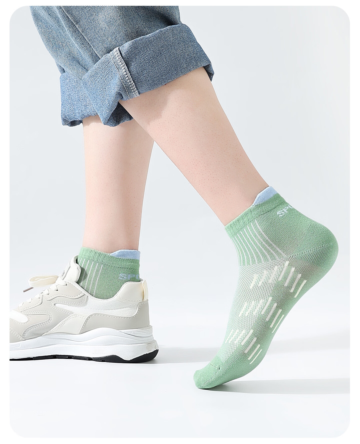 Langsha Boys Cotton Socks Summer Thin Anti-Odor Sweat-Absorbing Children's Short Socks Youth Mesh Sports Summer 20