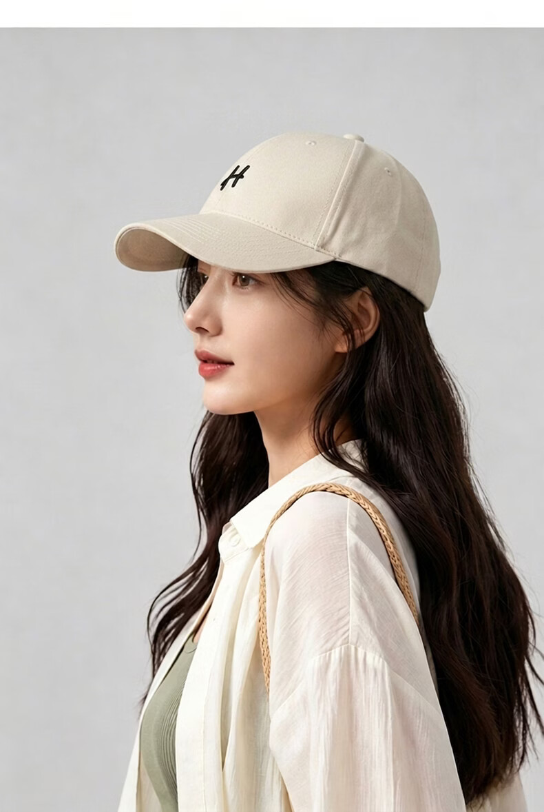 YUYULA Women's 2026 New Baseball Cap Casual Duckbill Hat Large Head Circumference Slimming Sunshade Sun Hat 8