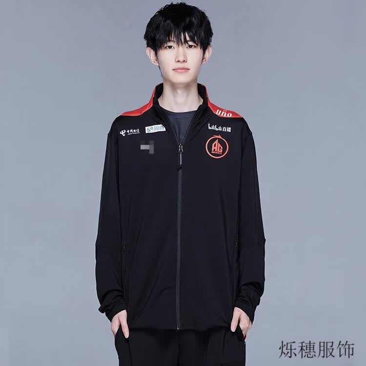队服2022王者kpl世冠赛出征服一诺同款衣服卫衣外套周边 黑色 ag队服