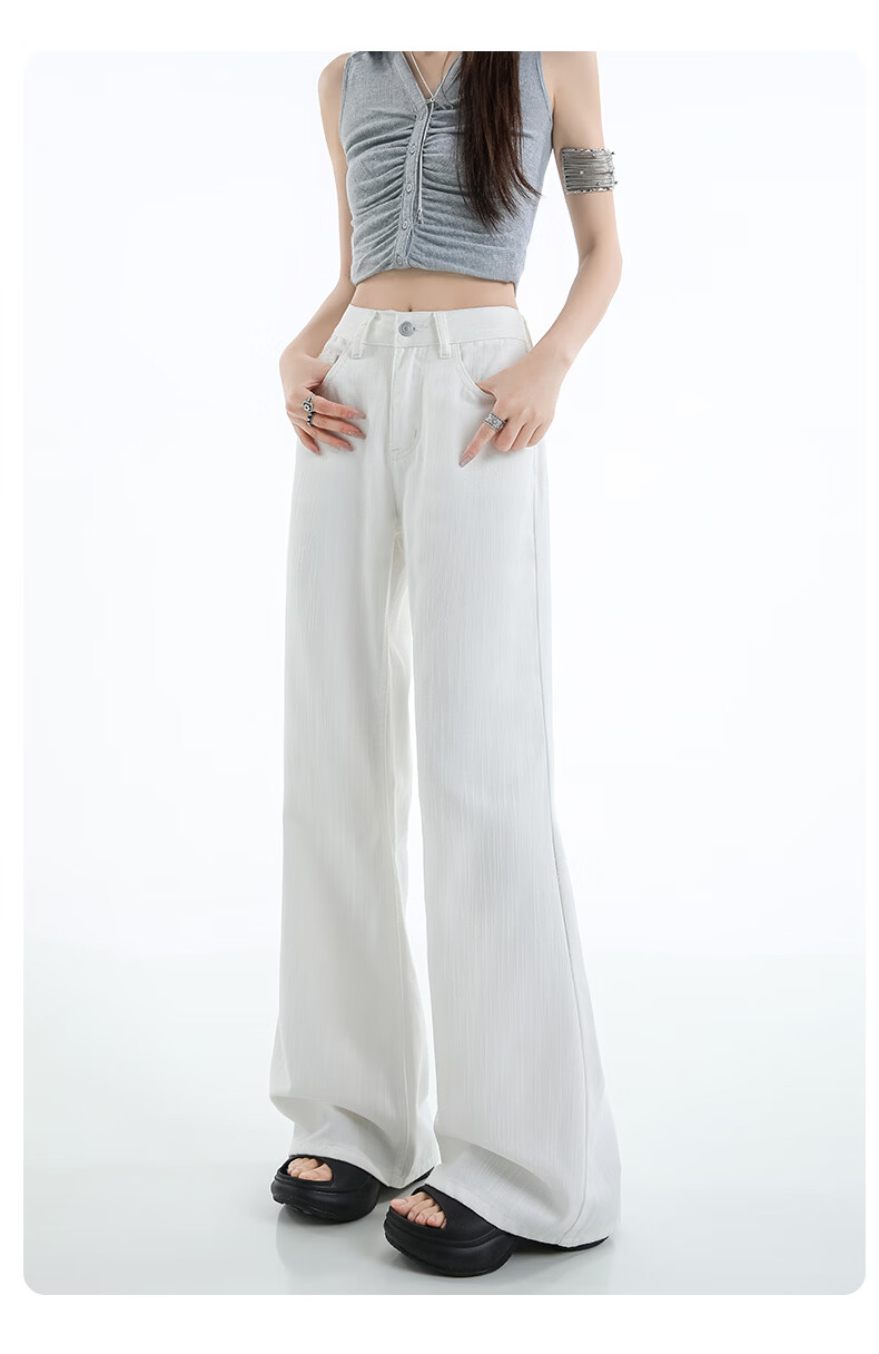 Boruilai Lyocell Flared Jeans for Women 2026 New Summer Thin Three-proof Bamboo Texture Casual Pants 15