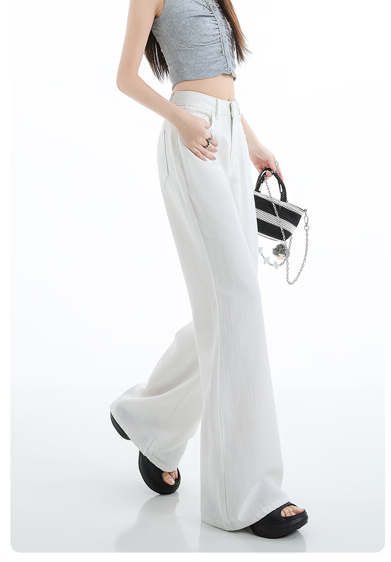 Boruilai Lyocell Flared Jeans for Women 2026 New Summer Thin Three-proof Bamboo Texture Casual Pants 16