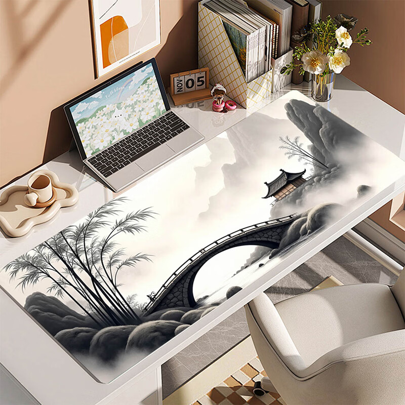 Juyingfeng Large Mouse Pad Cute Healing Clear Cartoon Office Dorm Bedroom Laptop Mouse Keyboard Pad Lock Edge Desk Mat 800x300x2mm Yun Xiaoduo 14