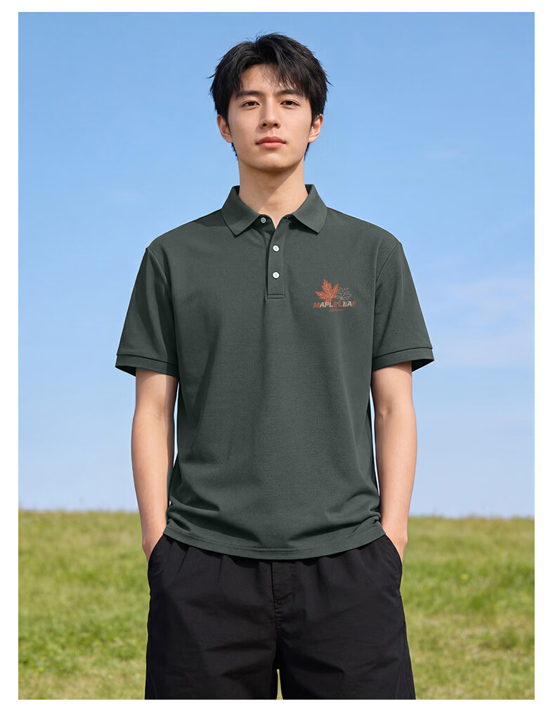 Baleno Casual Short Sleeve Polo Shirt Men 2026 Summer New Loose Fit Collared Top Simple High-End Versatile T-Shirt Trend 11