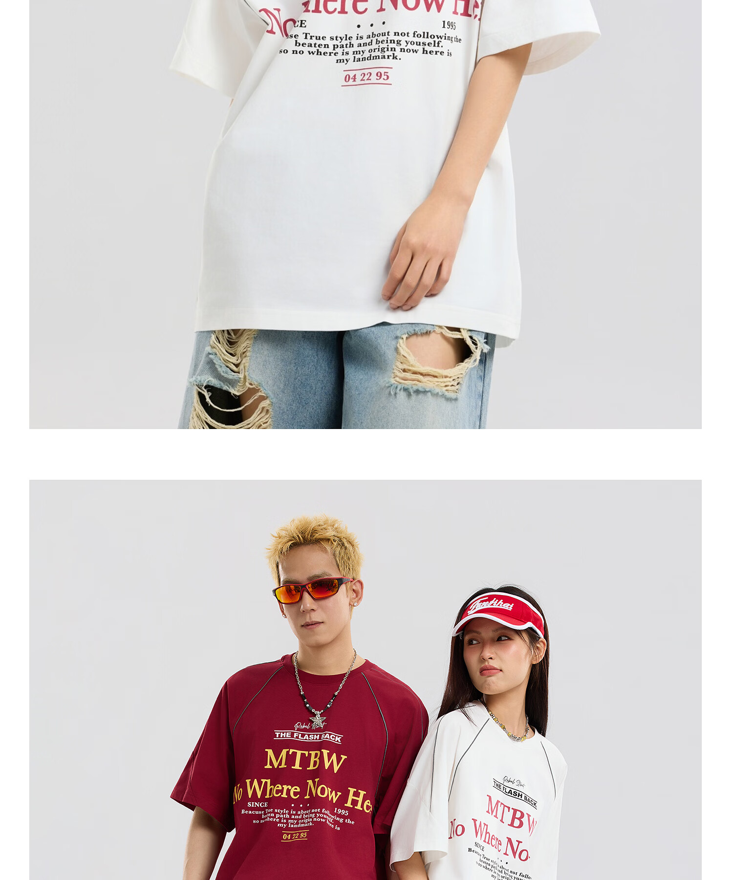 Metersbonwe Unisex Short Sleeve T-Shirt 2026 Spring Summer New Trendy Loose Fit Letter Print Crew Neck Top 28