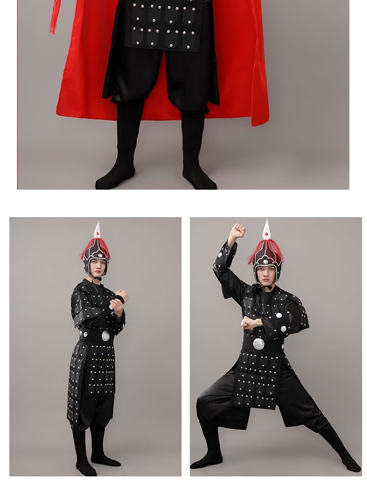 古装将军盔甲演出服骑士斗篷披风战袍头盔孙悟空超人颁奖披风 天蓝色