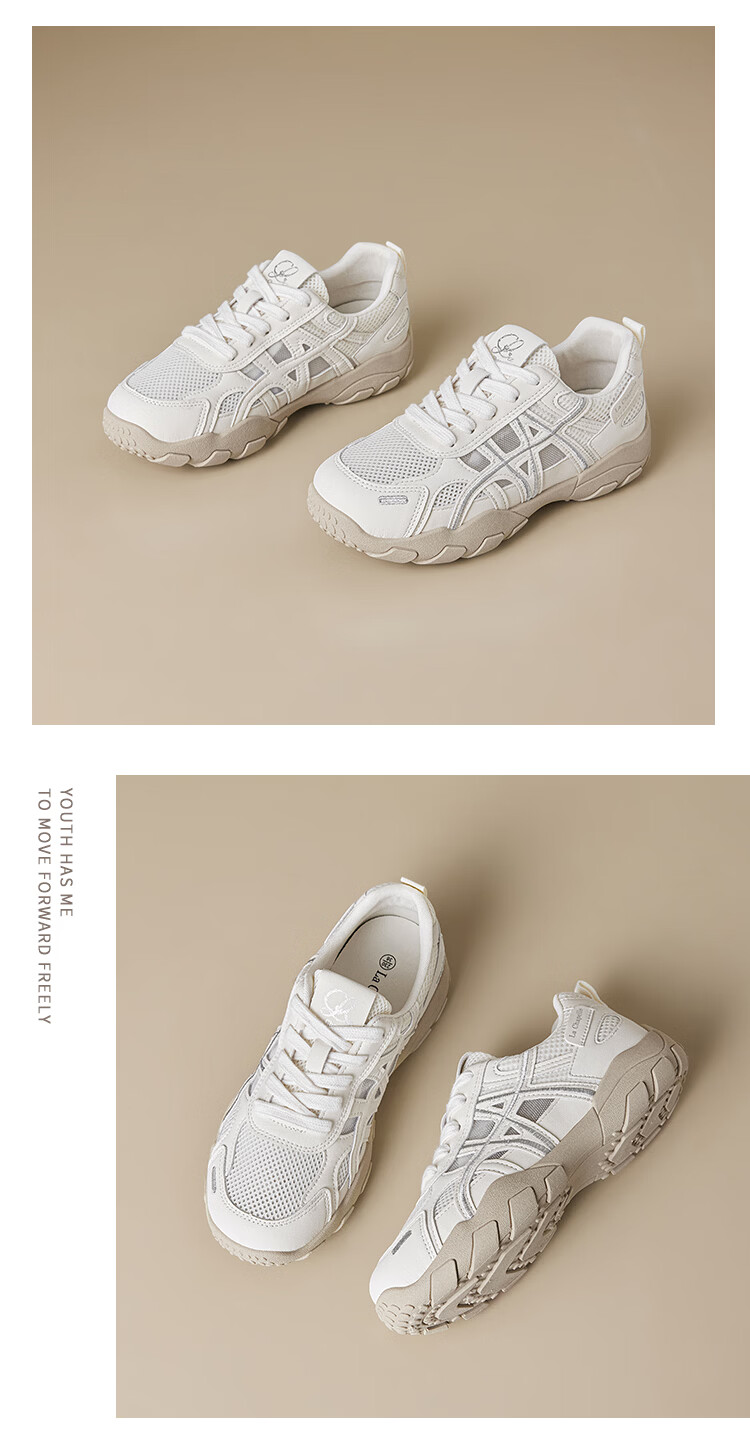La Chapelle Women's Summer New Soft Sole Mesh Trainer Breathable Casual White Sneakers Yellow Size 37 17