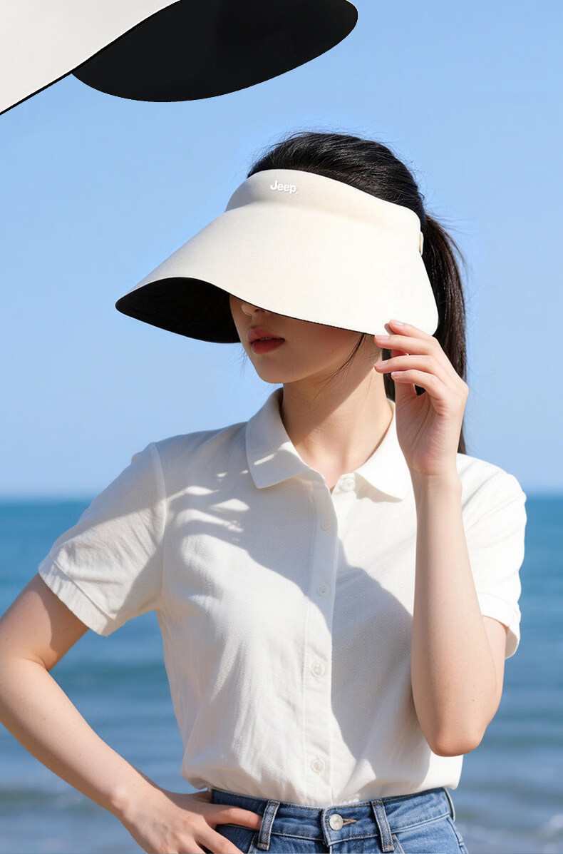 JEEP Women's Summer Outdoor UV Protection Seamless Sun Hat 13