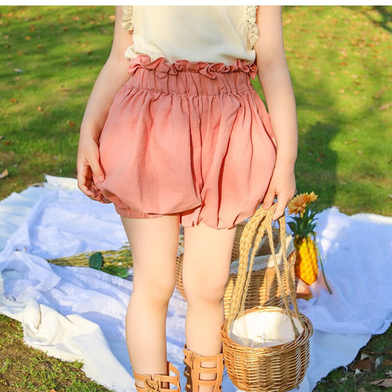 (disney)旗舰南瓜裤女童宝宝灯笼裤夏季洋气花苞裤孩宽松外穿夏装休闲