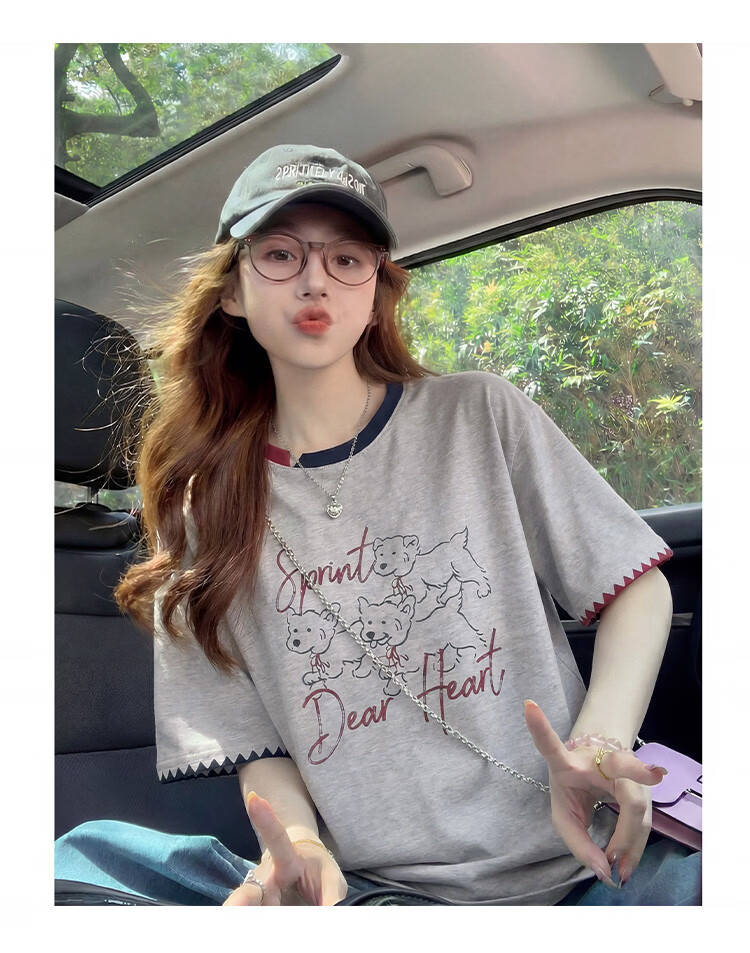 TonLion 2026 Summer Women's Short Sleeve T-Shirt Pure Cotton Youthful Fashionable White Versatile Early Spring Top 18