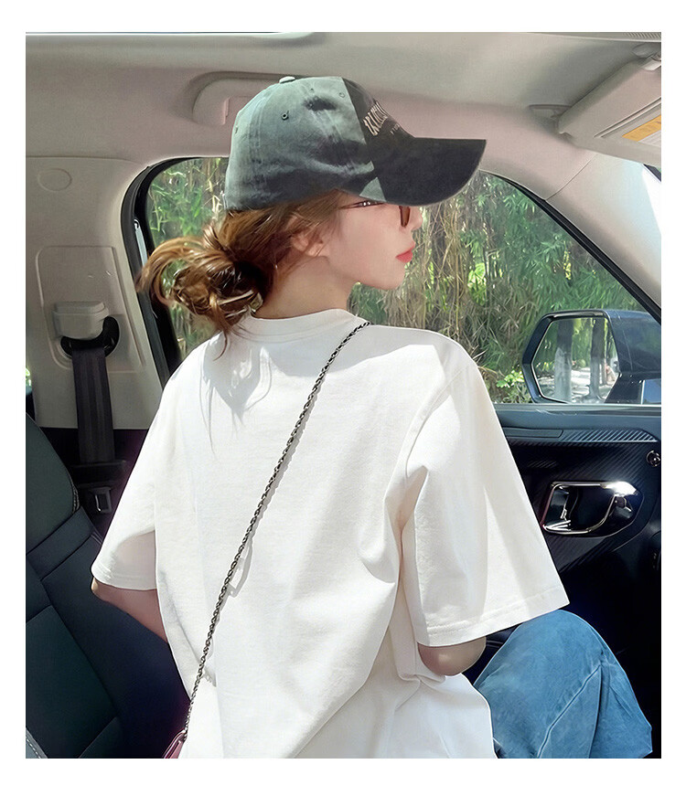 TonLion 2026 Summer Women's Short Sleeve T-Shirt Cotton American Casual Fashion Loose Trendy Top 12