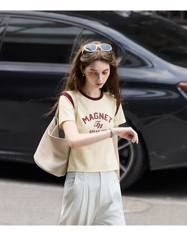 TonLion 2026 Summer New Women's Short Sleeve T-Shirt Unique Design Beautiful Youthful Petite Crop Top 9