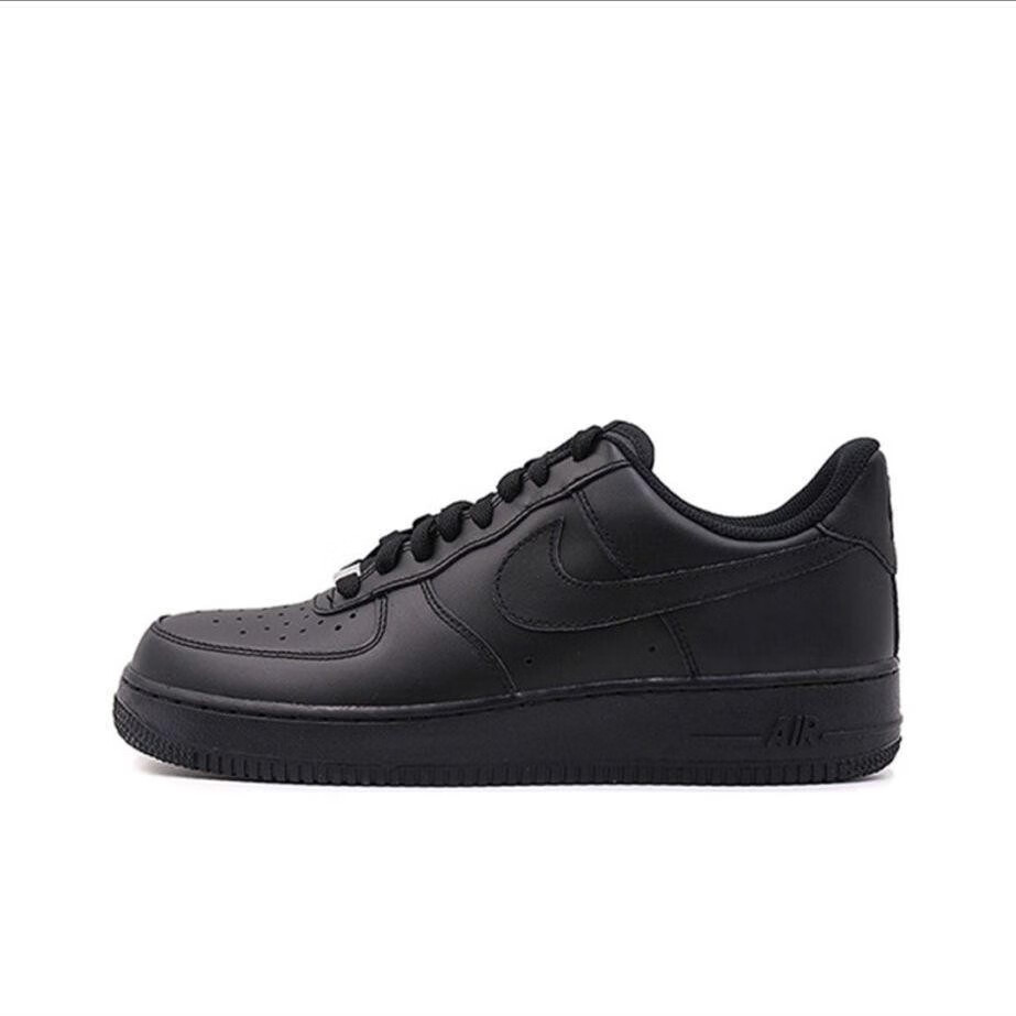 nike耐克王一博同款airfce1af1空军一号黑武士纯黑男女同款低帮