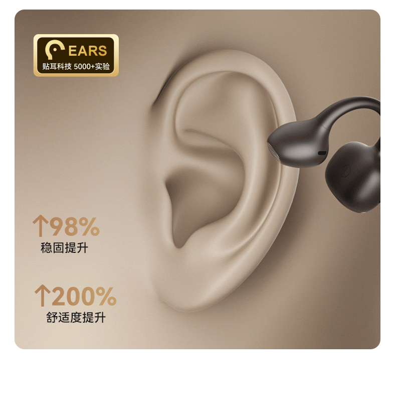 Jinyun 2026 Latest A9 Ultra Dynamic Ring Bluetooth Clip-on Bone Conduction Wireless Open-Ear Running Sports Sweatproof Call Long Battery Life AI Translation Gift 18