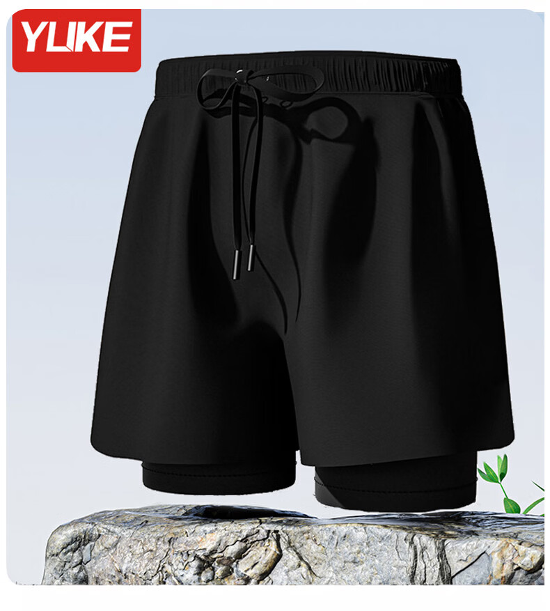 Yuke Men's Swim Trunks 2026 New Adult Youth Loose Quick-Dry Beach Shorts Swimming Set 13