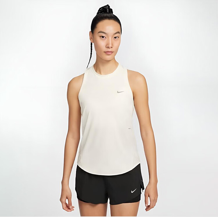 Nike Women's Sports Tank Top Fitness Training Running Crew Neck Sleeveless Shirt HQ0621-133 White M 2
