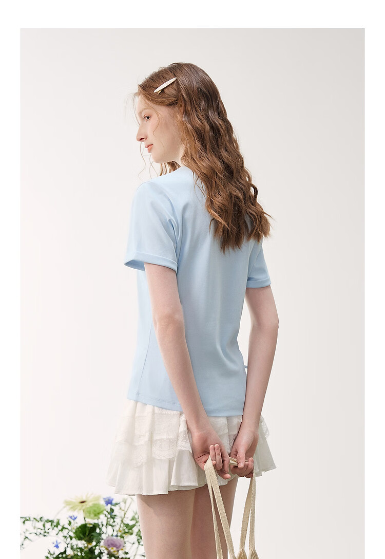 TonLion 2026 New Summer Women's Short Sleeve T-Shirt Unique Design Loose Fit Top Summer Outfit 10