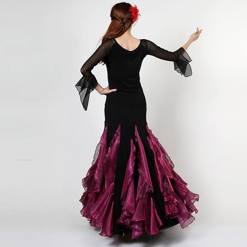 新品推荐 摩登舞上衣华尔兹交谊舞舞衣国标拉丁舞舞蹈服装女交际舞