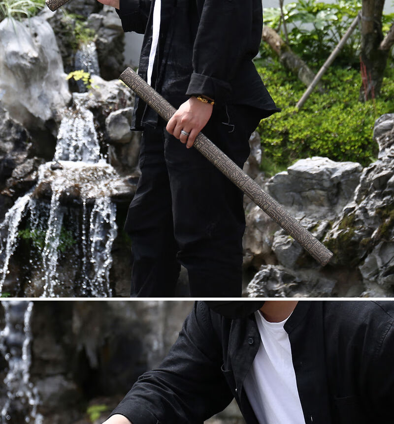 唐直刀木质竹制唐横刀居合木刀剑带鞘武士刃拔刀训练武术表演道具未