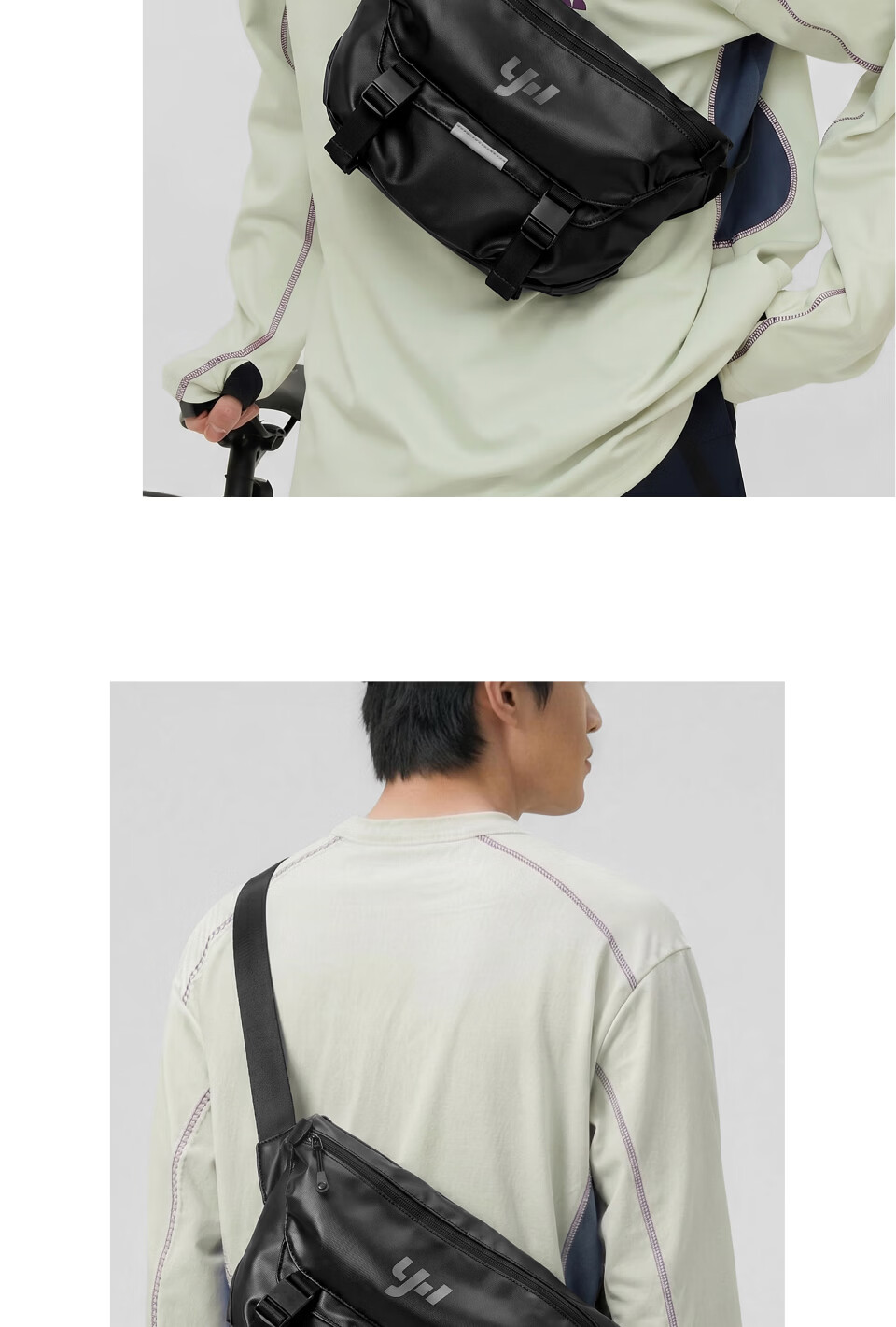 Fanzhe New Men's Outdoor Functional Shoulder Crossbody Bag Cycling Backpack Travel Commuter Large Capacity Messenger Bag 8